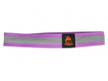 Firedog Reflexní obojek na suchý zip 30 mm 50 cm fialový