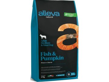 ALLEVA NATURAL Dog Dry Adult Fish&Pumpkin Medium/Maxi 2kg