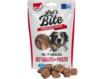 Brit Let's Bite Meat Snacks Beef Squares & Poultry 80g