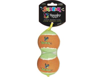 Pískací tenisový míček 2ks Spunky Pup 7,5cm