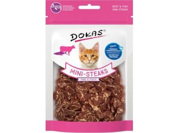 Dokas - Hovězí a treska mini steaky pro kočky 25 g