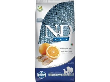 N&D OCEAN DOG Adult M/L Herring & Orange 12kg