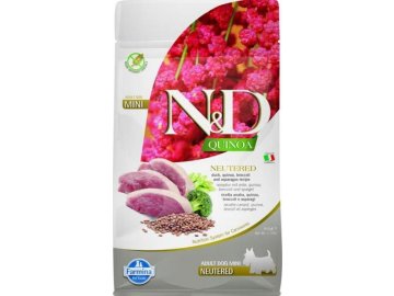 N&D Quinoa DOG Neutered Duck&Broccoli&Asp. Mini 800g