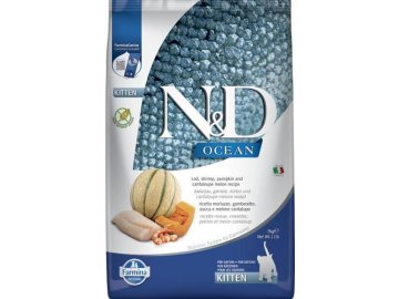 N&D OCEAN CAT Kitten Cod & Shrimp & Pumpkin&Melon 5kg