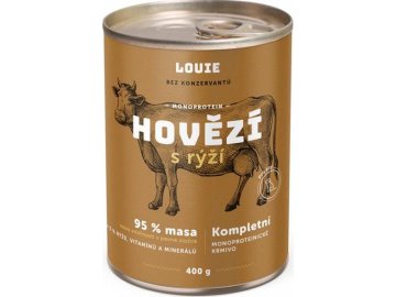 Louie konz. pro psy hovězí a vepřové s rýží 400 g