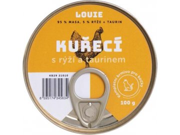 Louie konz. pro kočky kuřecí s rýží a taurin 100g