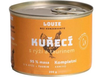 Louie konz. pro kočky kuřecí s rýží a taurin 200g