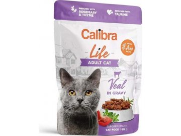 Calibra Cat Life kapsa Adult Veal in gravy 85g