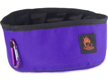 Firedog Click & Go cestovní miska 1,0 L fialová