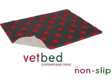 vetbedr protismykovy antracitovy s cervenymi bodkami 100 x 150 cm 41927