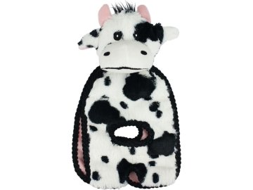Hračka Multipet Squeaker Mat Tug kráva plyš 35,5 cm