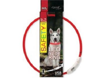 Obojek DOG FANTASY světelný USB 65cm