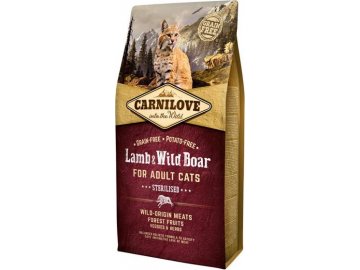 Carnilove Cat Lamb & Wild Boar Adult Sterilised 6kg