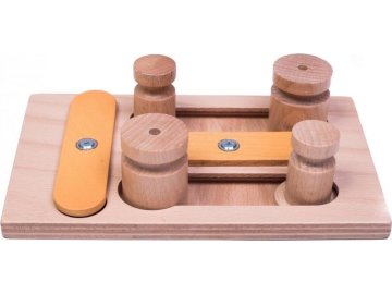 Dřevěný hlavolam Playground - Modul 2F (pouze deska bez kloboučků a válečků)