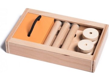 Dřevěný hlavolam Playground- Modul 2J (pouze deska bez kloboučků a válečků)