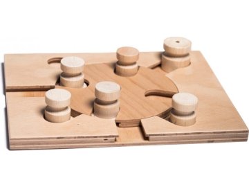 Dřevěný hlavolam Playground - Modul 3C (pouze deska bez kloboučků a válečků)
