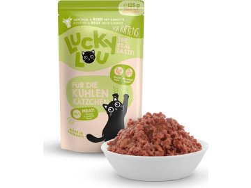 Lucky Lou Lifestage Kitten s drůbežím a hovězím masem 125 g