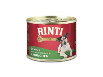 Rinti Dog Gold Senior konzerva králík 185g