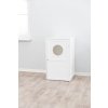 XL domek na kočičí toaletu, 2 poličky, MDF, 53 x 90 x 58 cm, bílá