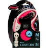 Vodítko FLEXI Comfort M pásek 5m/25kg červená NEW