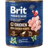 Brit Premium Dog by Nature  konz Chicken & Hearts 800g