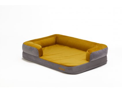 orthopedic dog bed grey yellow lebeddie1728 edit