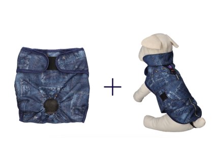 Kombo - modrá džínovina, vel. M