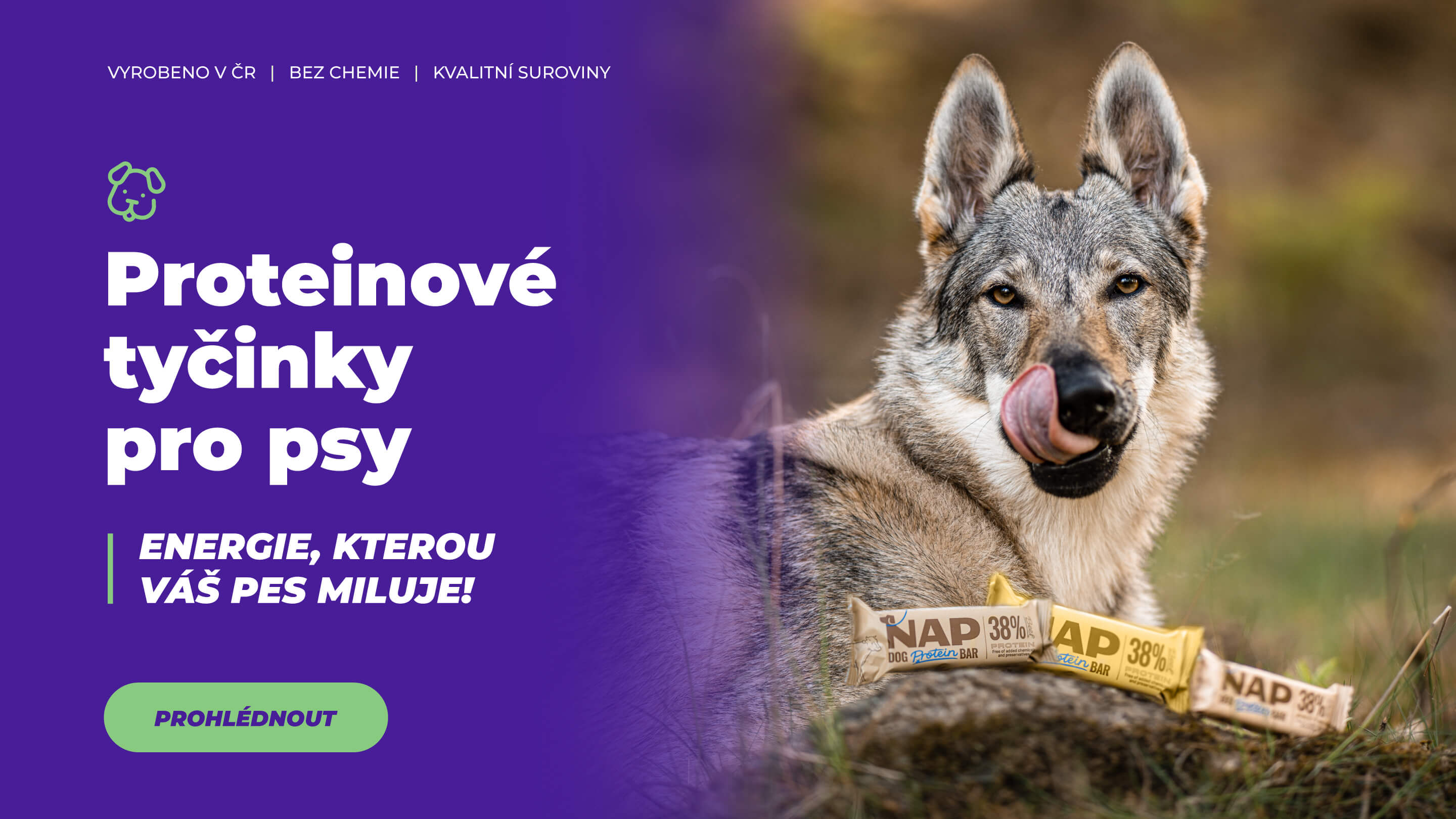 Proteinové tyčinky pro psy