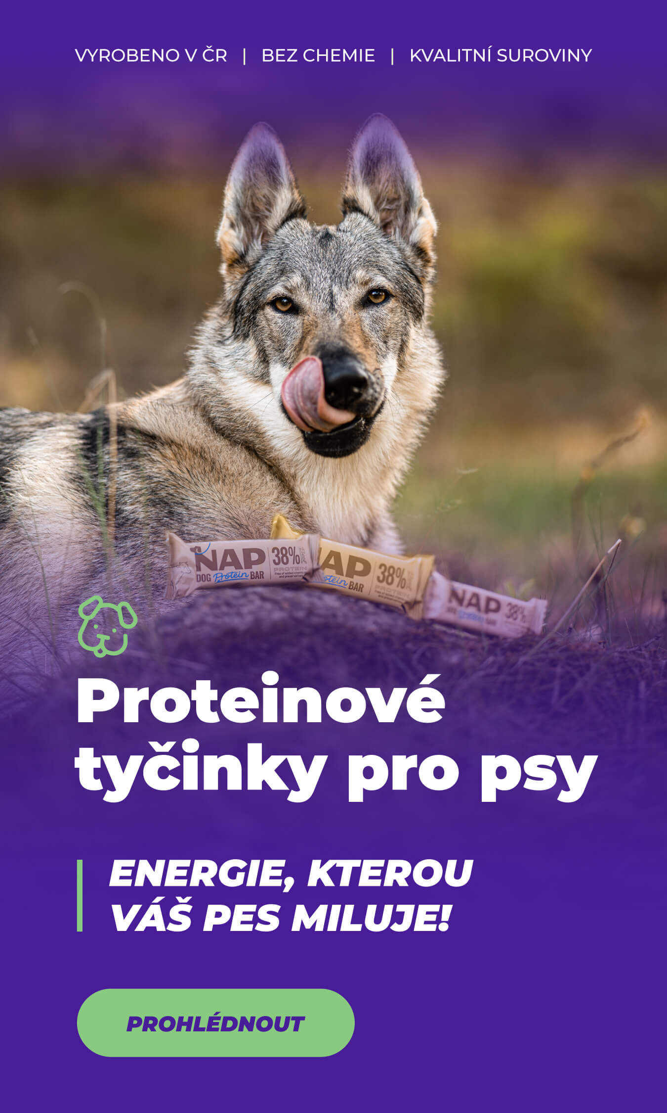 Proteinové tyčinky pro psy