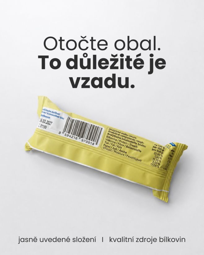Hezký obal může mít skoro každý pamlsek. O jeho kvalitě ale mnohem víc prozradí to, co najdete na zadní straně. 🔍🐶 Proto u...