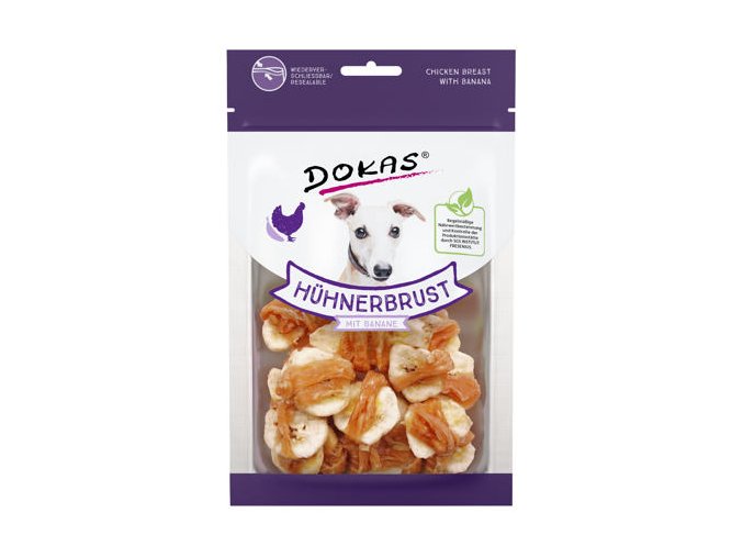 Dokas - Kuřecí prsa s banánem 70 g