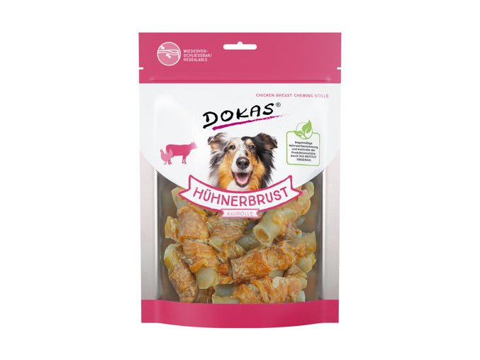 Dokas - Rolky z hovězí kůže obalené kuřecím 250 g