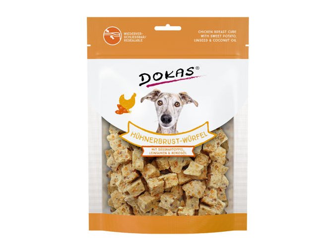 Dokas - Kuřecí kostky s batáty a lněným s. 150 g