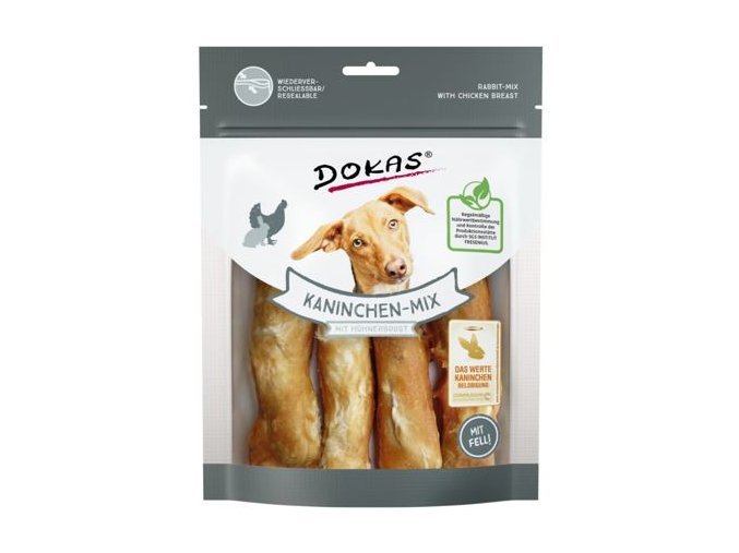 Dokas – Rolky z králičí kůže s kuřecím filetem 120 g