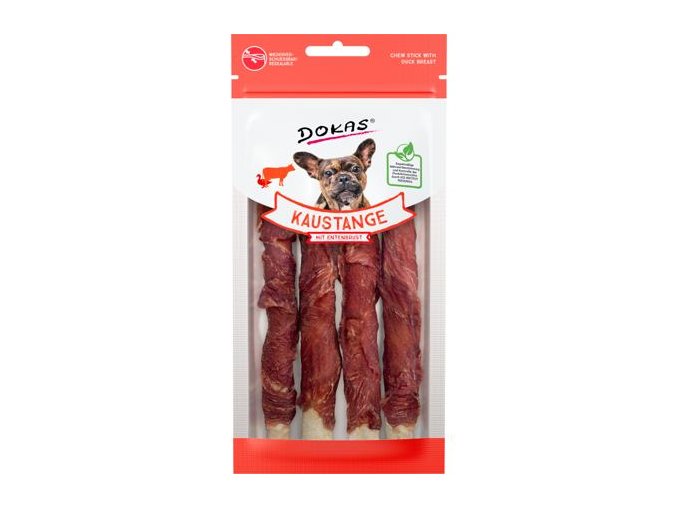 Dokas – Tyčinky z hovězí kůže obalené kachním 50 g