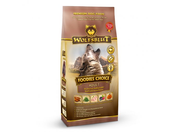 Wolfsblut Foodies Choice Adult 15kg - křepelka s batáty