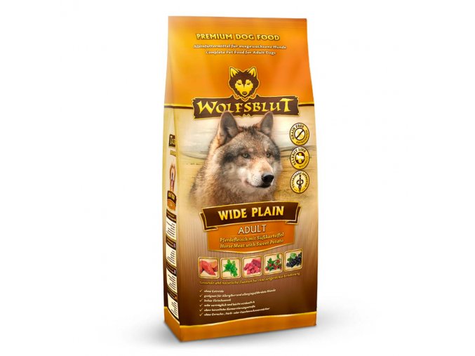 Wolfsblut Wide Plain Adult 2kg - kůň s batáty