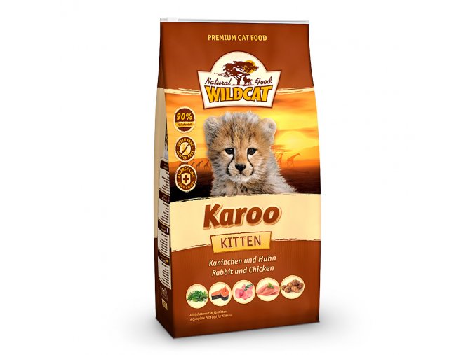 WildCat Karoo Kitten 3kg - králík a kuře