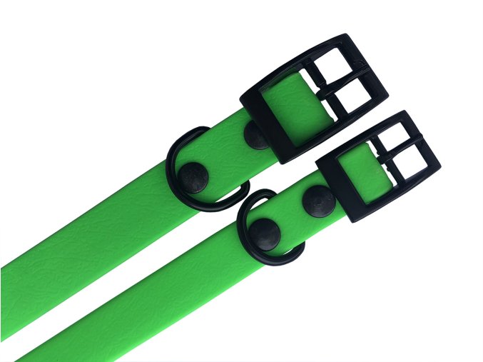 Obojek pro psy voděodolný 30cm/16mm neonově zelený