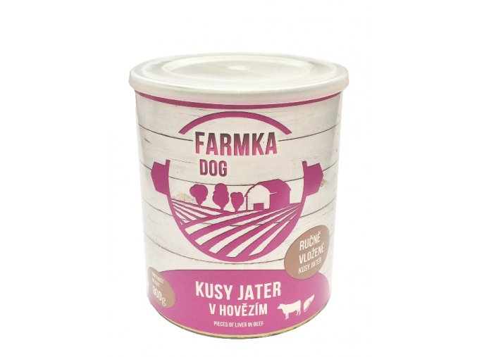 FARMKA DOG masová konzerva s játry 800g