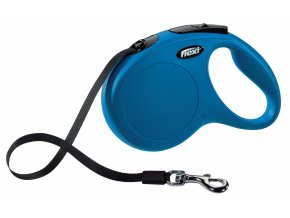 Vodítko pro psy  Flexi Classic M 5m (max 25kg) pásek modrá