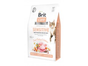 Brit Care Cat Grain-Free Sensitive Healthy Digestion & Delicate Taste 2kg + 400g ZDARMA