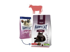 865 happy cat sterilised voralpen rind hovezi 4 kg