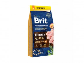 Brit Premium by Nature Adult M 15+3 kg ZDARMA