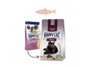 802 happy cat sterilised atlantik lachs losos 10 kg