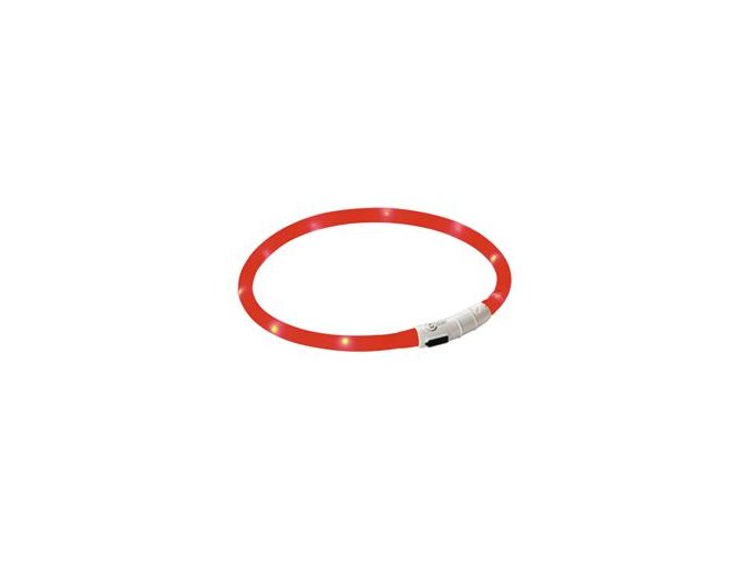 447 svitici led obojek pro psa 55 cm cerveny