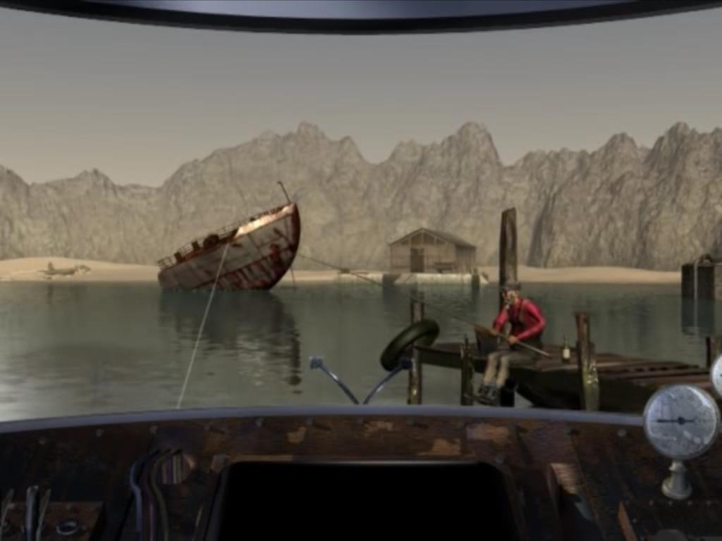 Amerzone The Explorer's Legacy pre PlayStation 1 - Hydrafloat pri pobreží Amerzone
