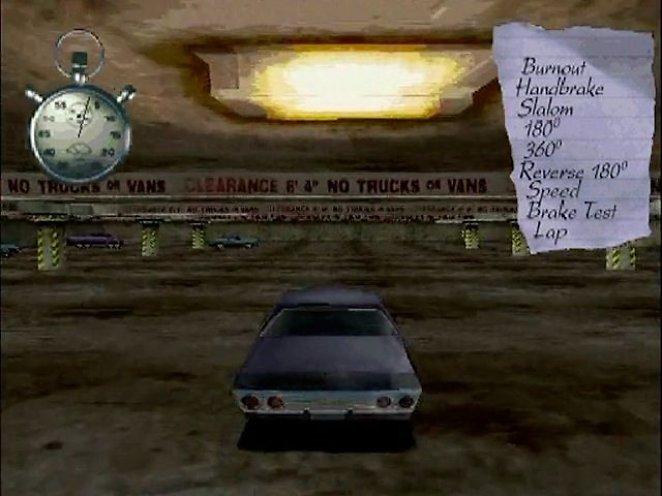 Driver pre PlayStation 1 - Tannerova garážová skúška s povinnými vodičskými manévrami