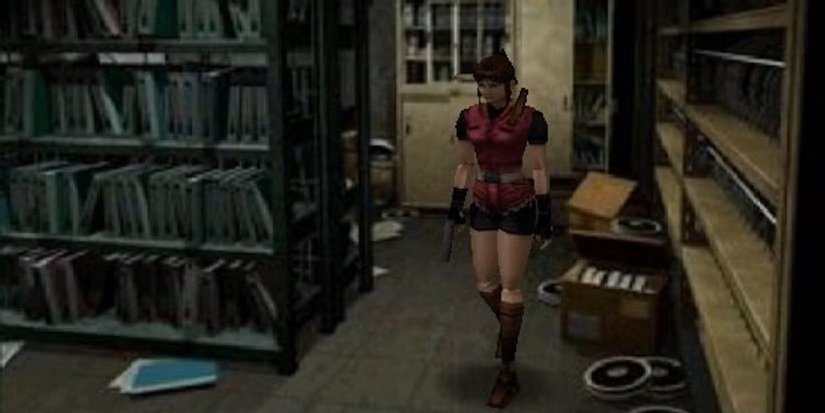 Resident Evil 2 pre PlayStation 1 - Claire Redfield počas prieskumu policajnej stanice R.P.D.
