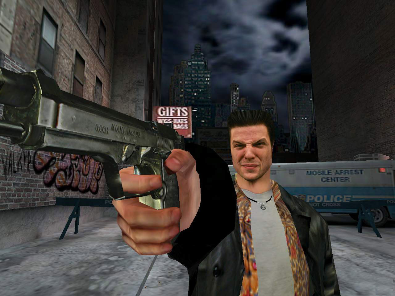Max Payne - původní podoba hlavní postavy s tváří Sama Lakea